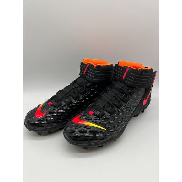 Nike Force Savage Pro 2 Black Red Football Cleats AH4000-001 Men's Size 9. - Picture 8 of 12